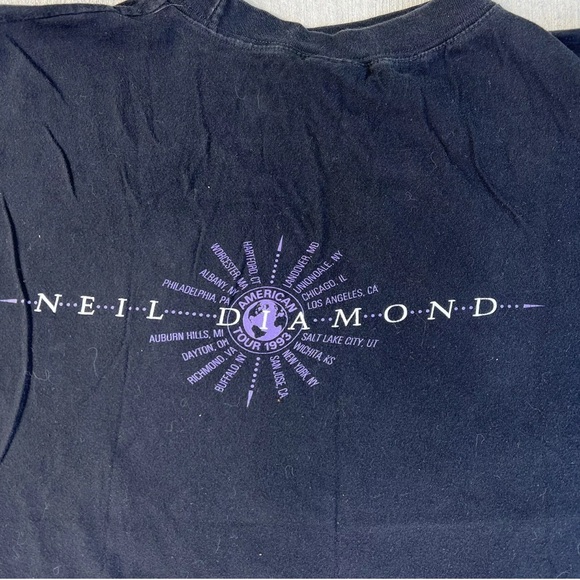 Vintage 1993 Neil Diamond American Tour Graphic Tshirt Size XL BOXY FIT - Picture 5 of 5